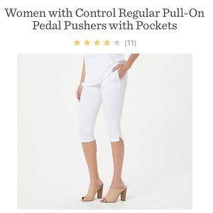 White Pedal Pushers Sz Medium NWT
